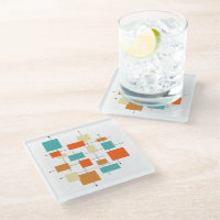 Retro Mid Mod: Funky Orange und Blue Squares