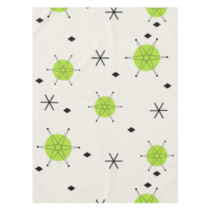Retro Mid Mod Sternexplosion Sky Chartreuse Tischdecke