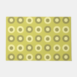 Retro MidCentury Dots Chartreuse Fußmatte