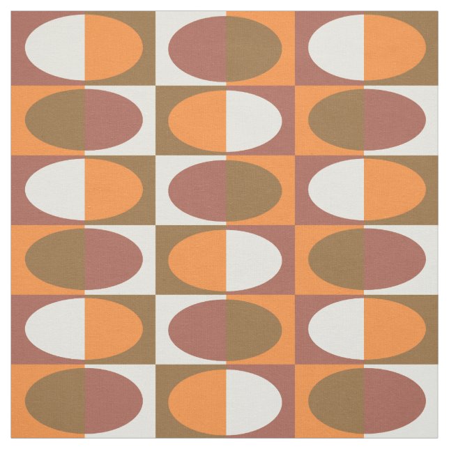 Retro MidCentury Oval Muster 1 Stoff (Muster)