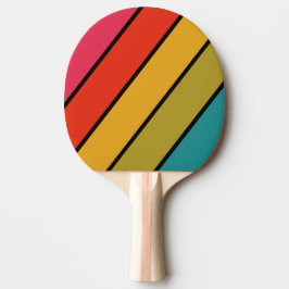 Retro Midnight Rainbow Bold gestreift Tischtennis Schläger