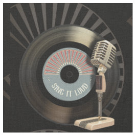 Retro Mikrofon-und des Vinyl45 Aufzeichnung Stoff