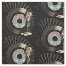 Retro Mikrofon-und des Vinyl45 Aufzeichnung Stoff