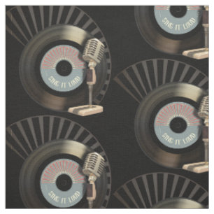 Retro Mikrofon-und des Vinyl45 Aufzeichnung Stoff