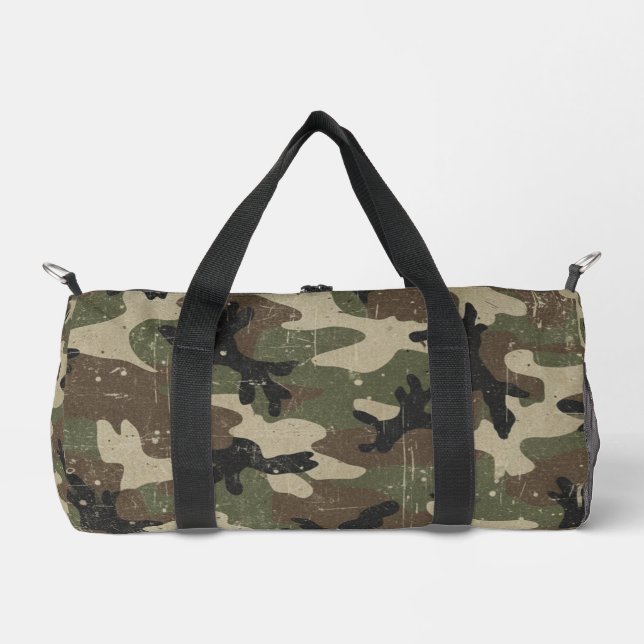 Retro Military Camouflage Pattern Duffle Bag (Vorderseite)