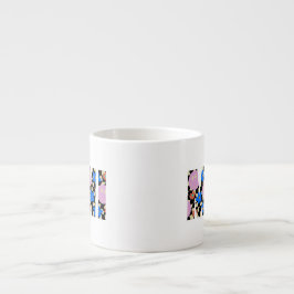 Retro "Mini" Checkered Blume Kid Tasse