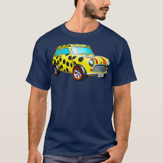 Retro Mini Cooper Whimsical PolkaDotted Fahrzeug I T-Shirt