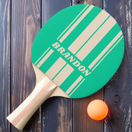 Retro-Mini-Platine Streifen mit Namen Tischtennis Schläger