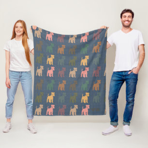 Retro Miniaturschnauzer-Hunde-Decke als Geschenk Fleecedecke