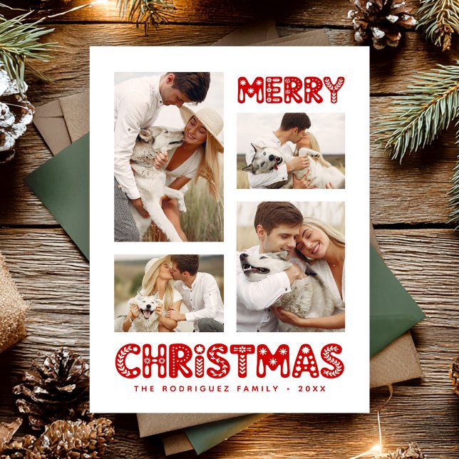 Retro-Minimal-Collage Frohe Weihnachten  (Von Creator hochgeladen)