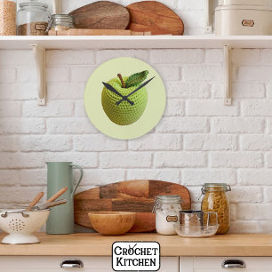 Retro Minimal handgefertigte Fahrzeuge Green Croch Runde Wanduhr