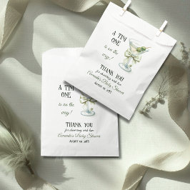 Retro Minimalist A Tini One Martini Baby Shower Geschenktütchen