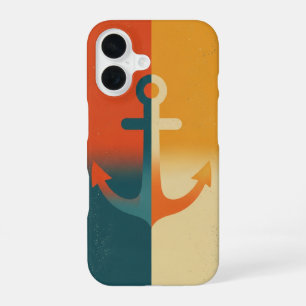 Retro-Minimalist-Anker iPhone 16 Hülle