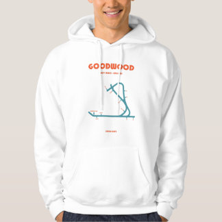 Retro-Minimalist Goodwood-Rennbahn Linienkunst-Dru Hoodie