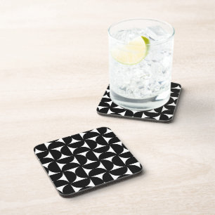 Retro Minimalist Style Black Geometric Bauhaus Getränkeuntersetzer