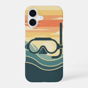 Retro-Minimalist-Tauchen iPhone 16 Hülle