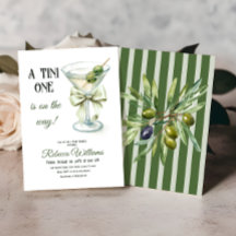 Retro Minimalistisch eine Tini One Martini Babydus