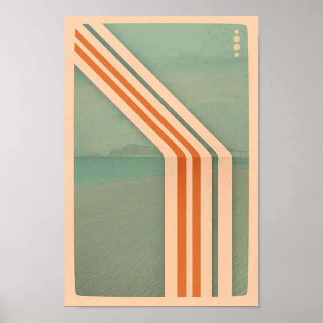Retro Minimalistisch Poster (Vorne)