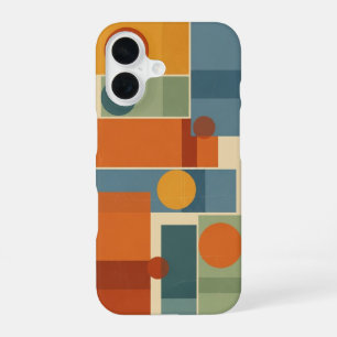 Retro-minimalistische geometrische Schichtung iPhone 16 Hülle