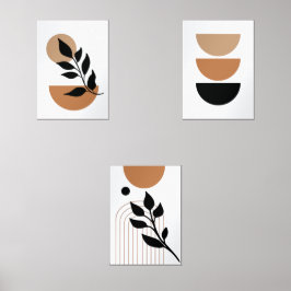 Retro Minimalistische Mauer Kunst - Set 3