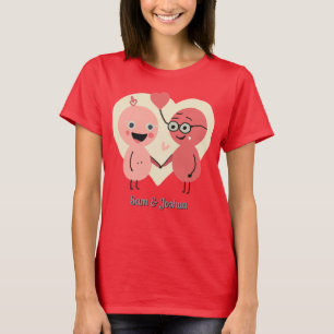 Retro Minimalistische Niedliche Liebe zusammen   l T-Shirt