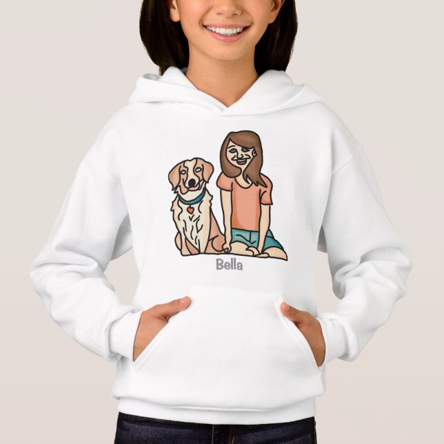 Retro minimalistische phantastische Freundschaft Hoodie (Vorderseite)
