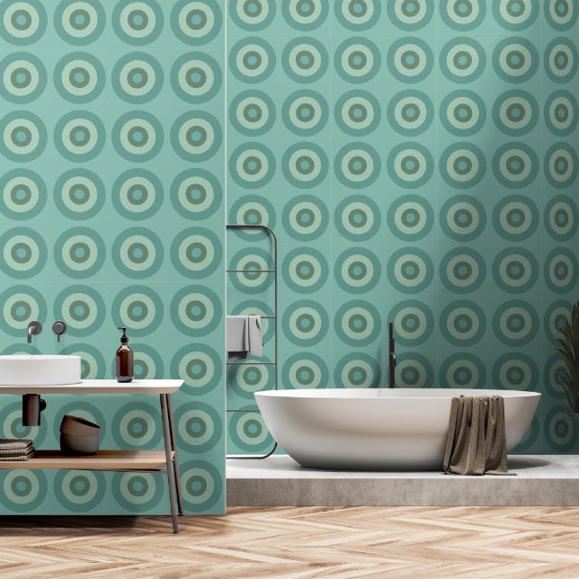 Retro-Minimalistisches Hintergrundpapier mit konze Tapete (Badezimmer)