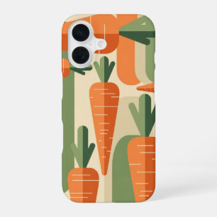 Retro-minimalistisches Karottendesign iPhone 16 Hülle