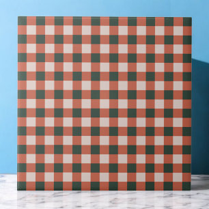 Retro-Minimalistisches rotes und grünes kariertes Fliese