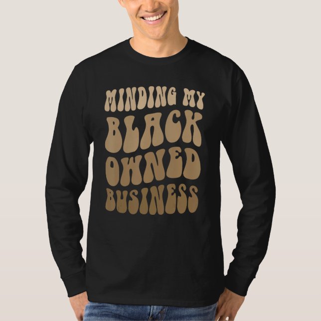 Retro MINIMIERT MEINE EIGENE BUSINESS-EIGENTUMMOti T-Shirt (Vorderseite)