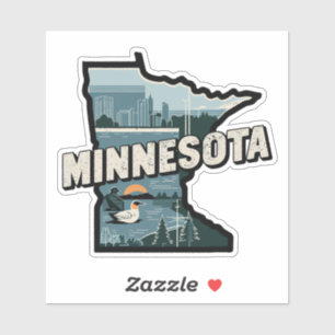 Retro Minnesota Sticker