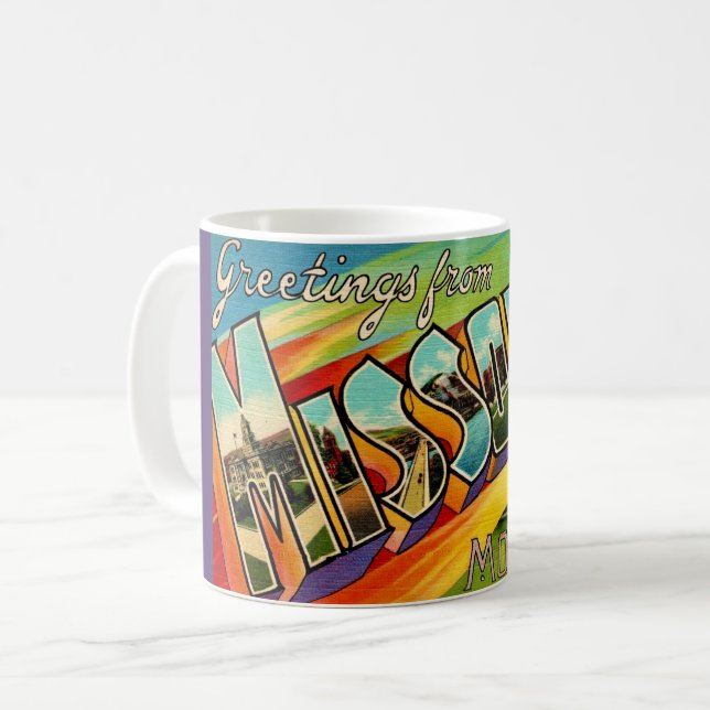 Retro Missoula MT  Kaffeetasse (Vorderseite Links)