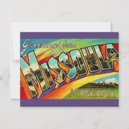 Retro Missoula MT Postkarte