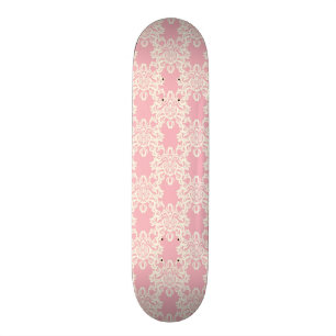 Retro mit Blumendamast Skateboard