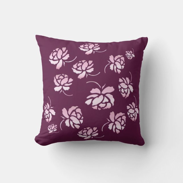 Retro mit Blumenmuster Kissen (Vorderseite)