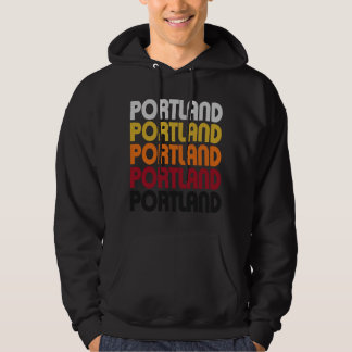 Retro mit Kapuze Pullover-Sweatshirt Portlands Hoodie