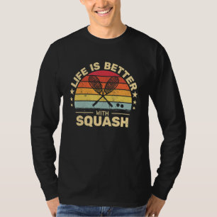 retro mit Squash für Squash Spieler T-Shirt