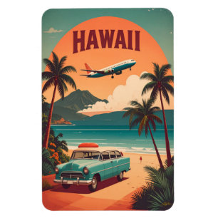 Retro-Mitte des Jahrhunderts 50er Hawaii-Reise-Tou Magnet