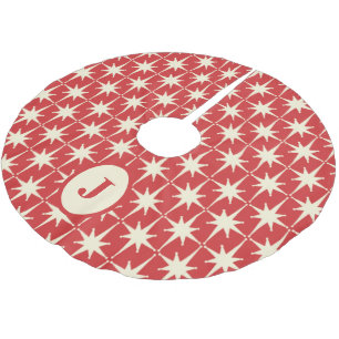 Retro Mitte des Jahrhunderts Atomic Stars Muster R Polyester Weihnachtsbaumdecke