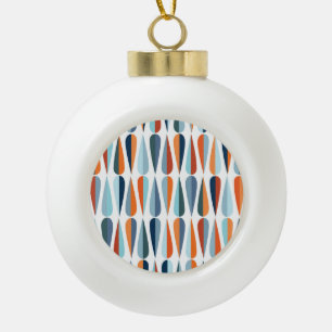 Retro Mitte des Jahrhunderts, Fallformen Muster. Keramik Kugel-Ornament
