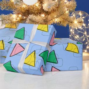 Retro-Mitte-des-Jahrhunderts Moderne geometrische Geschenkpapier
