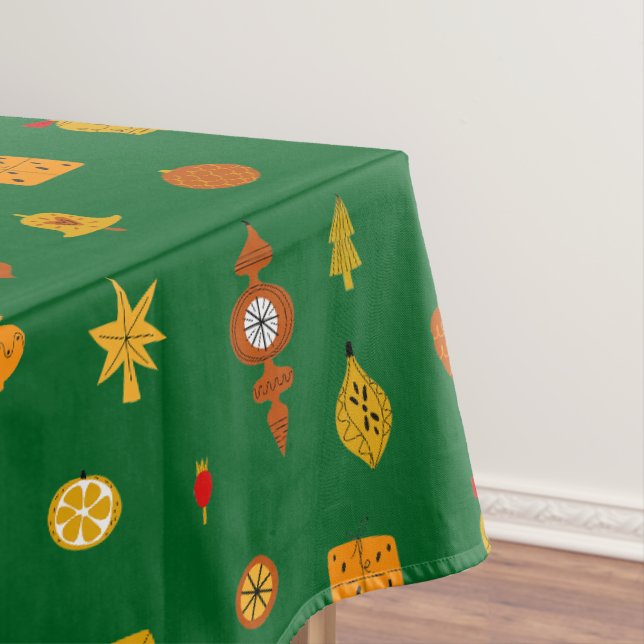 Retro Mitte des Jahrhunderts Moderne Weihnachtssym Tischdecke (Beispiel)