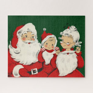Retro-Mitte-des-Jahrhunderts Santa Familie – Kitsc