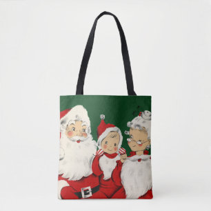 Retro-Mitte-des-Jahrhunderts Santa Familie – Kitsc Tasche