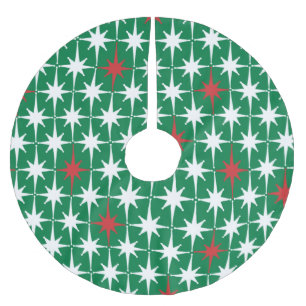 Retro Mitte des Jahrhunderts Weihnachts-Weihnachts Polyester Weihnachtsbaumdecke