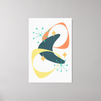 Retro Mitte Jahrhundert Atomic Space Age 20 Kohle