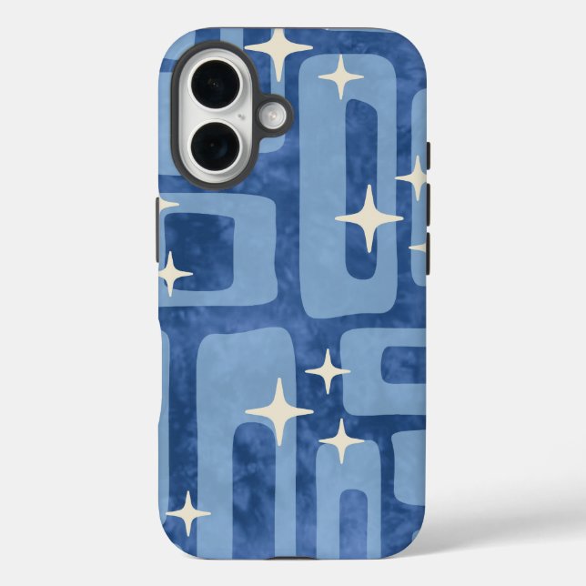 Retro Mitte Jahrhundert Moderne Gefärbte Krawatte  iPhone 16 Hülle (Rückseite)