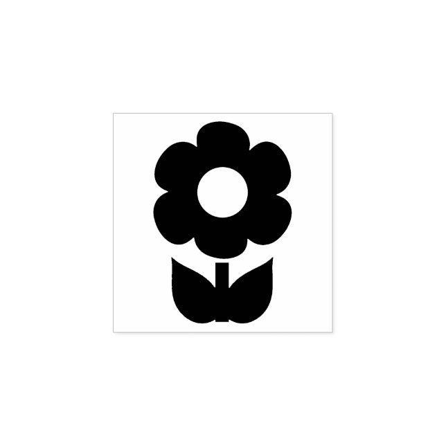 Retro Mitte Jahrhundert Moderne Minimalistische Bl Gummistempel (Prägung)