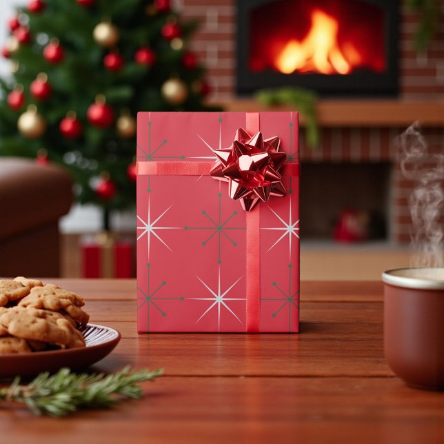 Retro Mitte Jahrhundert Moderner Urlaub 50er 60er  Geschenkpapier (Von Creator hochgeladen)