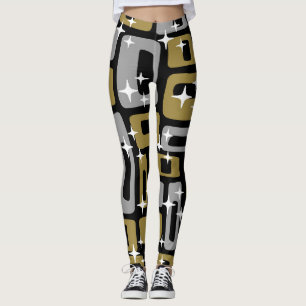 Retro Mitte Jahrhundert Modernes Abstrakt Leggings